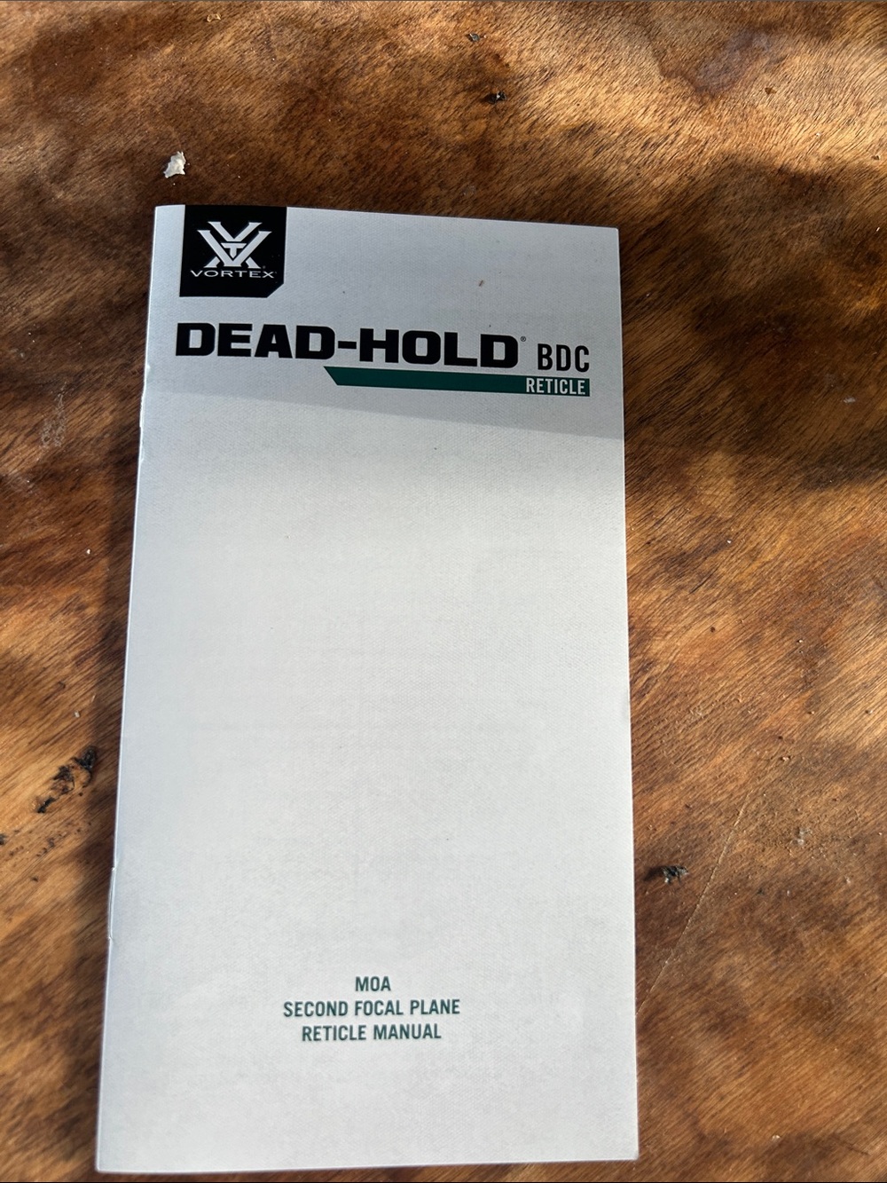 Vortex Dead-Hold BDC Reticle Manual - White